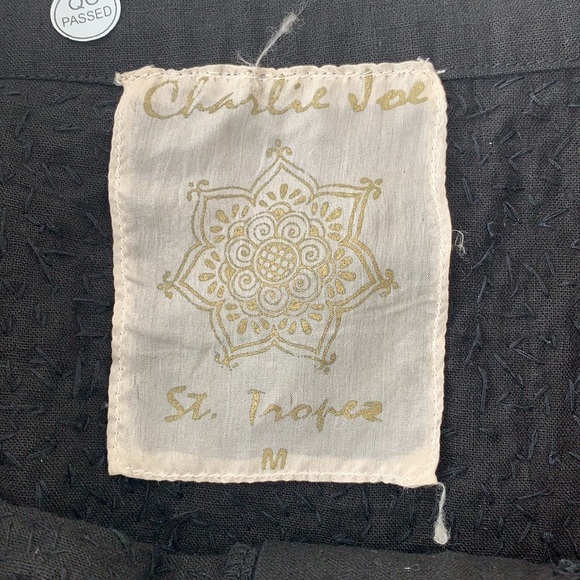 Charlie Joe St Tropes mini skirt size M black sequins - Picture 4 of 4